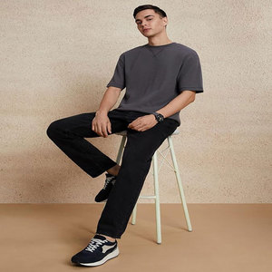 Custom Logo Box Tee Shirt 240GSM Oversize Blank <b>Cropped</b> <b>Top</b> TShirt Heavyweight Cotton Drop Shoulder Boxy Fit T-Shirt for <b>Men</b> - Product Image 2