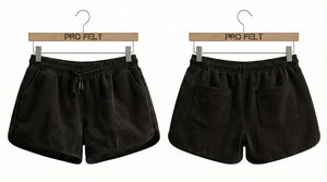 Pantalones Cortos Unisex Casuales de Lona, Cintura Media, Estilo Vintage, 100% Algodón, con Cordón, Bolsillos, Cintura Elástica, Ajuste Relajado, Suaves y Cómodos - Product Image 3