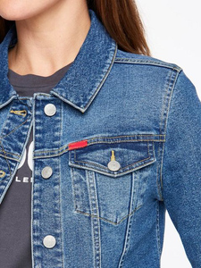 Chaqueta vaquera azul vintage de secado rápido estilo BF coreano de talla grande para mujer, nueva tendencia de comercio exterior para primavera y otoño - Product Image 3