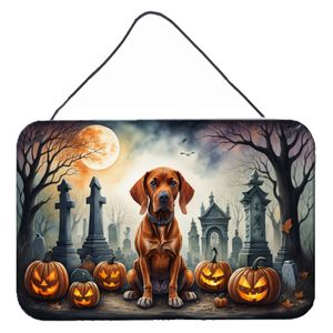 Nuevo Vizsla Spooky Halloween colgante de pared Multicolor aluminio Metal puerta impresiones para cocina Bar baño decoración del hogar 8HX12W - Product Image 1