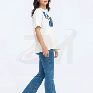 เสื้อผ้าที่ระบายอากาศได้ดีสำหรับการสวมใส่ในชีวิตประจำวันและแฟชั่นสตรีทแวร์ เสื้อยืดพิมพ์ลายสำหรับผู้หญิง เสื้อผ้าลำลองน้ำหนักเบาสำหรับการเดินทาง - Product Image 2
