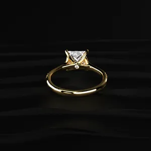 VVS-VS Clarity IGI Certified Princess Cut <b>Split</b> Shank Single Engagement <b>Ring</b> Gorgeous CVD Diamond <b>Ring</b> Fine Jewelry Luxury Look. - Product Image 4