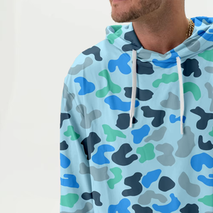 เสื้อฮู้ดดี้แขนยาวผู้ชาย UPF 50 โพลีเอสเตอร์ 100% ลายสัตว์ แห้งเร็ว ต้านเชื้อแบคทีเรีย ระบายอากาศ กันลม เหมาะสำหรับตกปลา - Product Image 6