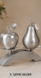 Support de fruits vintage en métal, sculpture artificielle pomme et poire, pour Noël, Nouvel An, anniversaire, décoration intérieure et salon - Product Image 4