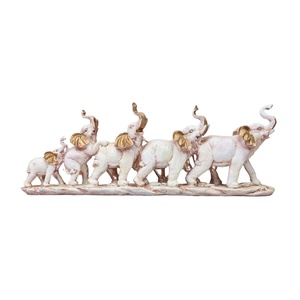 Vente en gros Résine Cinq Éléphants Sculpture Élégante Décoration Intérieure Accent Artistique Cadeau Pièce - Product Image 2