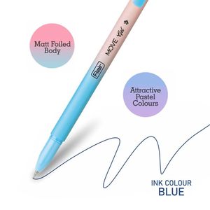 Stylos gel élégants de qualité supérieure FLAIR Move, esthétique minimaliste, finition mate, couleurs pastel, encre bleue, noire, rouge, pointe de 0,6 mm - Product Image 2