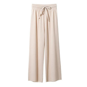 Pantalon évasé sport d'été pour femme, taille élastique, taille haute, couleur unie, respirant, décontracté, teint uni - Product Image 6