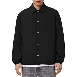 Vestes coupe-vent décontractées pour hommes, légères, avec logo personnalisé et fermeture à boutons pression, coupe classique, streetwear - Product Image 5