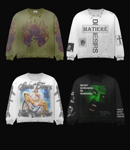 Camisetas Streetwear 2026 con Gráficos Personalizados Vintage, Impresión Digital DTG en Toda la Superficie, Estilo Oversize con Bajo sin Rematar, Tendencias de Moda, Tejido Pesado - Product Image 1