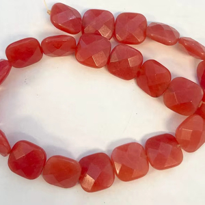 Cuentas de Jade Facetadas Cuadradas, Piedras Naturales Verdes para Joyería, Cuentas Sueltas al por Mayor - Product Image 1