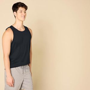 Men's Solid Color Knitted Sleeveless Tank Top O-Neck Casual Muscle <b>Vest</b> Plus Size Breathable - Product Image 3