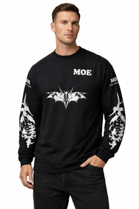 Camisetas estampadas para hombre, de algodón, manga larga, estilo oversize, para hombre, estilo urbano, con diseño de logotipo personalizado, fabricación. - Product Image 5