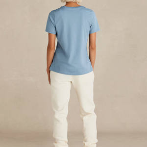 เสื้อยืดผ้าฝ้าย 100% สำหรับทุกเพศ ทรงหลวม พิมพ์ลายโลโก้ตามสั่ง ระบายอากาศได้ดี เสื้อยืดผู้ชาย บริการ OEM เสื้อยืดลำลองผู้ชายแบบสั่งทำ - Product Image 2