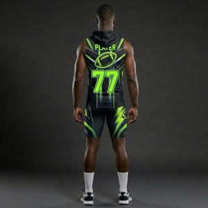 Uniformes de Fútbol 7V7 Personalizados con Nombre y Número, Conjunto de Camiseta de Equipo 100% Poliéster sin Mangas, Tallas Grandes, Transpirable - Product Image 5