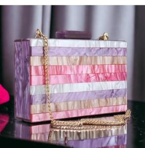 Bolso de mano de resina acrílica para mujer, bolso de fiesta de lujo, bolso de boda transparente de diseñador - Product Image 1
