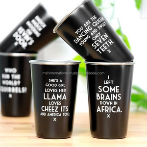 Prix d'usine tasses personnalisées tasses à pinte de 16oz gobelets à eau verres à boire en métal brossé tasse à bière tasses personnalisées en acier inoxydable - Product Image 1