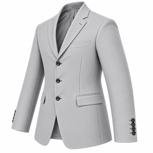 Manteau de costume sur mesure pour homme, coupe ajustée, simple boutonnage, couleur unie, pour mariage ou soirée formelle - Product Image 5