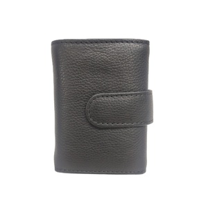 Factory Direct Wholesale Custom Card Holder Metal Push Button Coin Zipper <b>Wallet</b> <b>Man</b> Purse Tri Fold India <b>RFID</b> Vintage Daily Use - Product Image 1