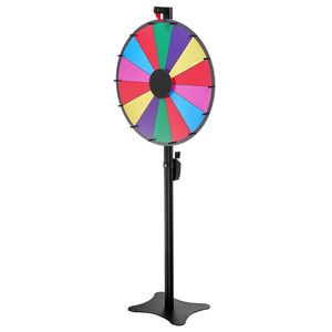 Ruota della Fortuna da 24 Pollici con Altezza Regolabile, Lavagna Cancellabile a Secco, 2M, 14 Slot e Supporto per Feste - Product Image 3