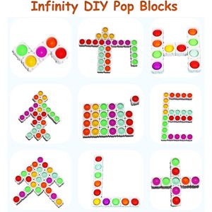 24-Piece DIY Infinity Pop Building Blocks Silicone Push Fidget Sensory <b>Toy</b> Great Classroom <b>Tool</b> 24 Pcs Fidget Cubes - Product Image 2