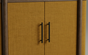 Buffet moderne à 2 portes en chêne massif pour salon - Rangement résistant à l'eau avec design minimaliste - Product Image 5