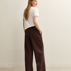 Pantalon de jogging décontracté streetwear personnalisé pour femme, coupe large, avec cordon de serrage, en molleton de coton, pour l'extérieur - Product Image 4