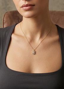 Collar con Colgante de Flor, Chapado en Oro de 18K, con Circonitas Cúbicas Engastadas, Estilo Clásico para Mujer, Cadena de Caja, Joyería - Product Image 3