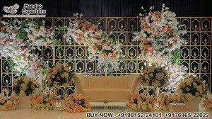 Gorgeous Candle <b>Backdrop</b> <b>Stands</b> for Wedding Decor Designer Reception Stage Candle Wall Metal Candle Back-Wall at Wholesale USA - Product Image 2