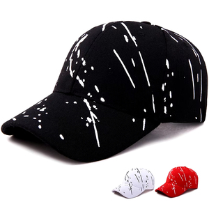 Casquette de baseball noire peinte à la main, 6 panneaux, réglable, unisexe, en coton, décontractée, printemps-été - Product Image 4