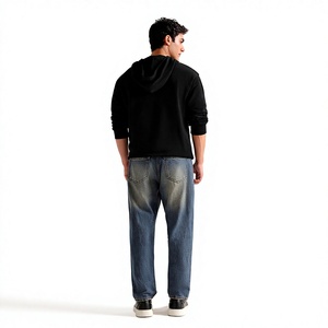 Sweat-shirt à capuche oversize de haute qualité pour homme, style streetwear, avec logo personnalisé, fermeture éclair sur le devant, en molleton, coton 370g, lavable en machine, vente en gros - Product Image 6