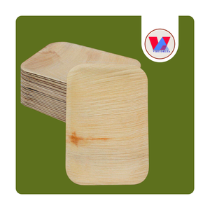 Platos de Hoja de Areca de Alta Calidad con 3 Compartimentos, Libres de Químicos, Compostables, Vajilla Ecológica, Platos Naturales para Buffet para Eventos - Product Image 1