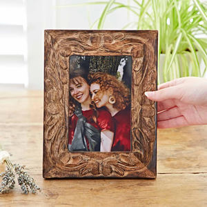 Cadre photo rustique traditionnel en bois massif, fait main, vintage, décoratif pour la maison, le bureau, la table ou l'étagère - Product Image 1