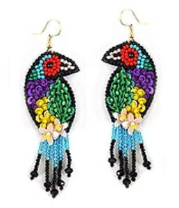 Elegante Joyería Artesanal Clásica con Diseño de Colibrí, Hecha a Mano con Cuentas de Algodón Ligeras, para Niñas y Mujeres, MULTI CRAFT - Product Image 5