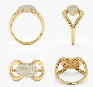 Anillo de Diamante Cultivado en Laboratorio de Oro de 14 Quilates, Piedra Grande, Estilo Vintage, para Compromiso, Boda, Fiesta, Joyería de Lujo para Mujer - Product Image 4