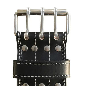 Cinturón de Gimnasio para Adultos de Doble Hebilla, de Cuero Sintético, para Levantamiento de Pesas, Fitness, Soporte Lumbar para Entrenamiento con Pesas - Product Image 3