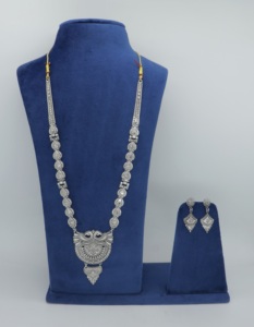 Collier avec boucles d'oreilles Parure de bijoux Oxodise Laiton pur Haute qualité Émirats arabes unis Dubaï Collier Design Parure de bijoux - Product Image 2