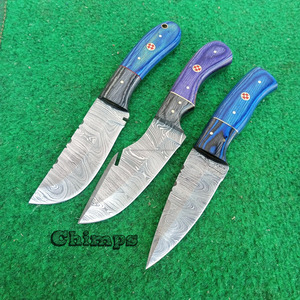 Cuchillo de Supervivencia para Camping y Caza, con Mango de Madera Pakka, Hoja de Acero Damasco Hecha a Mano, Grado Industrial, Garantía de 3 Años - Product Image 6