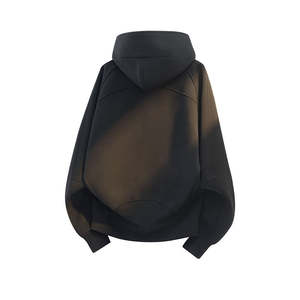 Nouveau style – Sweat à capuche pour homme 100 % coton, décontracté, confortable, tendance, coupe oversize, couleur unie, avec demi-fermeture éclair - Product Image 2