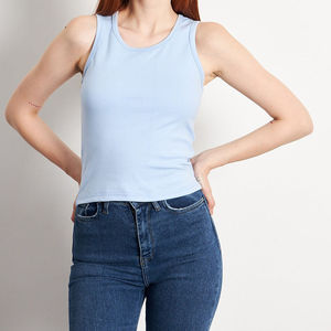 Hot Selling Women's Casual <b>Tank</b> <b>Top</b> Latest Style Cotton Polyester Breathable Gym Fitness Wear Lightweight Knitted Men's <b>Tank</b> <b>Top</b> - Product Image 3