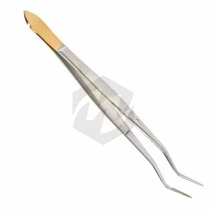 Pinzas Meriam de 16 cm con Punta Angulada Dentada, Color Dorado, para Algodón Dental, Instrumento de Acero Inoxidable de Primera Calidad - Product Image 3