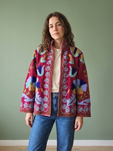 Morvi-Fab 2026 #51 Latest <b>Women</b>’s Suzani Embroidered Jacket – Colorful Floral Designer Ethnic <b>Outerwear</b> - Product Image 2