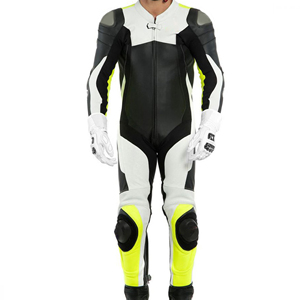Combinaison de moto en cuir à manches longues pour homme, colorée, respirante, pour toutes les saisons - Product Image 1