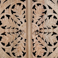 Armoire en bois de manguier pour chambre à coucher, avec porte en rotin simple et tiroirs, meuble de rangement moderne en bois pour chambre.