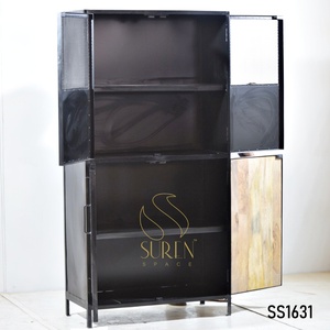 Suren Space ตู้เสื้อผ้าห้องนอนอุตสาหกรรมแบบเหล็กตกแต่งตามธรรมชาติแบบทันสมัยพร้อมประตูบานเลื่อน - Product Image 2