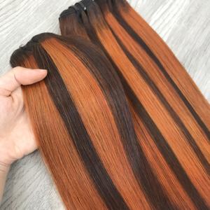 Silky Bone Straight Human Hair Extensions for Swiss HD for <b>Lace</b> Frontal Transparent <b>Lace</b> <b>Closure</b> Piano Color Vietnamses Hair - Product Image 4