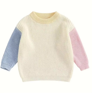 Pull classique à col rond pour garçons, tricot chaud et confortable pour enfants actifs, mode quotidienne. Fournisseur de vêtements en conteneurs. - Product Image 3