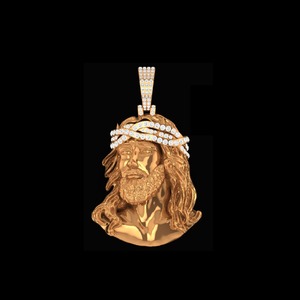 Pendentifs personnalisés en lettres VVS naturelles style Hip Hop Rapper, plaqués argent 10K/14K/18K, luxe rhodié, moissanite, forme Jésus, haute qualité - Product Image 1