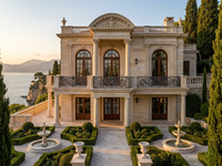 Rampe de balcon en fer forgé européen de luxe, emblème lion, résistante à la rouille, décorative, pour villa, hôtel, jardin, extérieur
