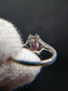 Sterling Silver Pink CZ <b>Ring</b> Size 6 Clear Accent Stones Elegant Fashion <b>Ring</b> Jewelry Gift For Women - Product Image 5