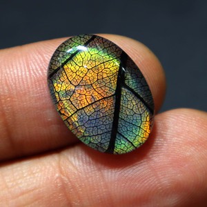 Piedra Preciosa de Ópalo Monarca Doble, Ópalo de Fuego Arcoíris, Joyería de Piedra Hecha a Mano, Piedra de Ópalo Doble Mariposa para Fabricación de Joyas - Product Image 2